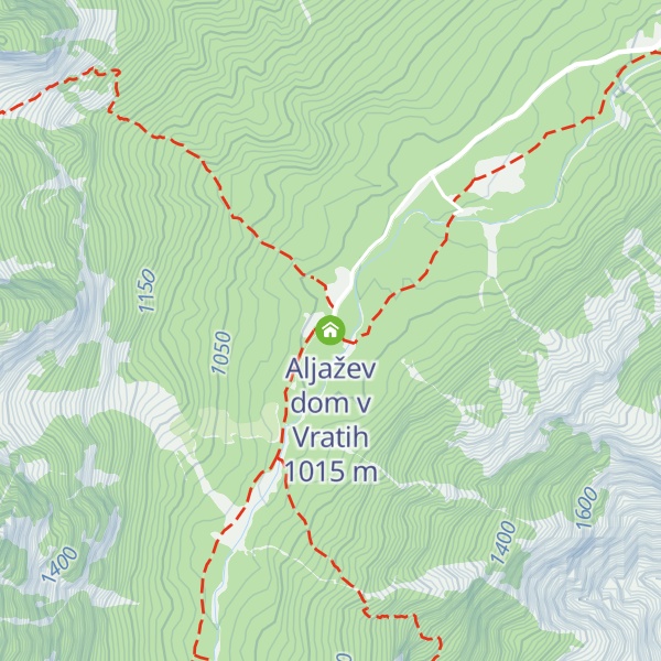 Map of Aljažev dom v Vratih