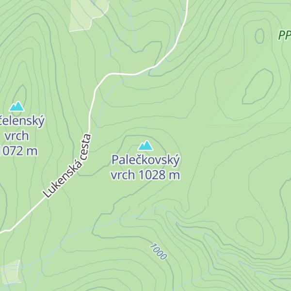 Map of Palečkovský vrch