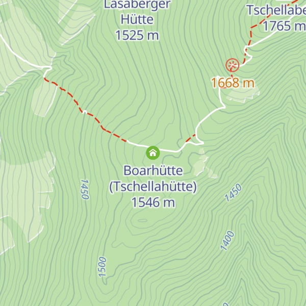 Map of Boarhütte (Tschellahütte)