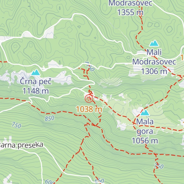 Map of Koča na Mali gori