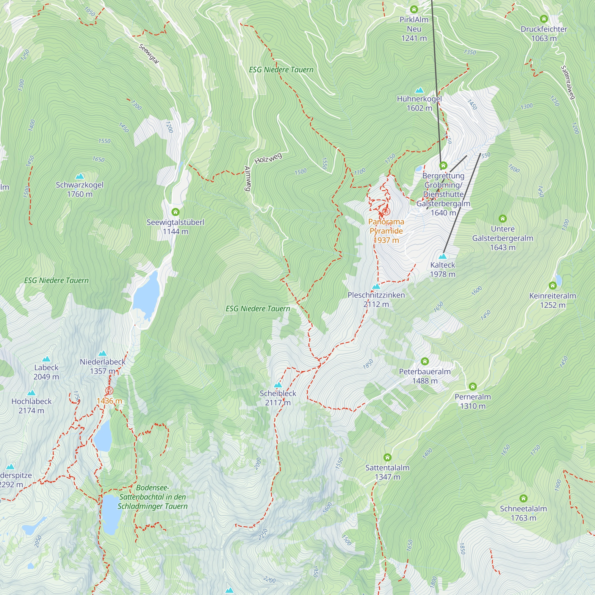 Pleschnitzalm map
