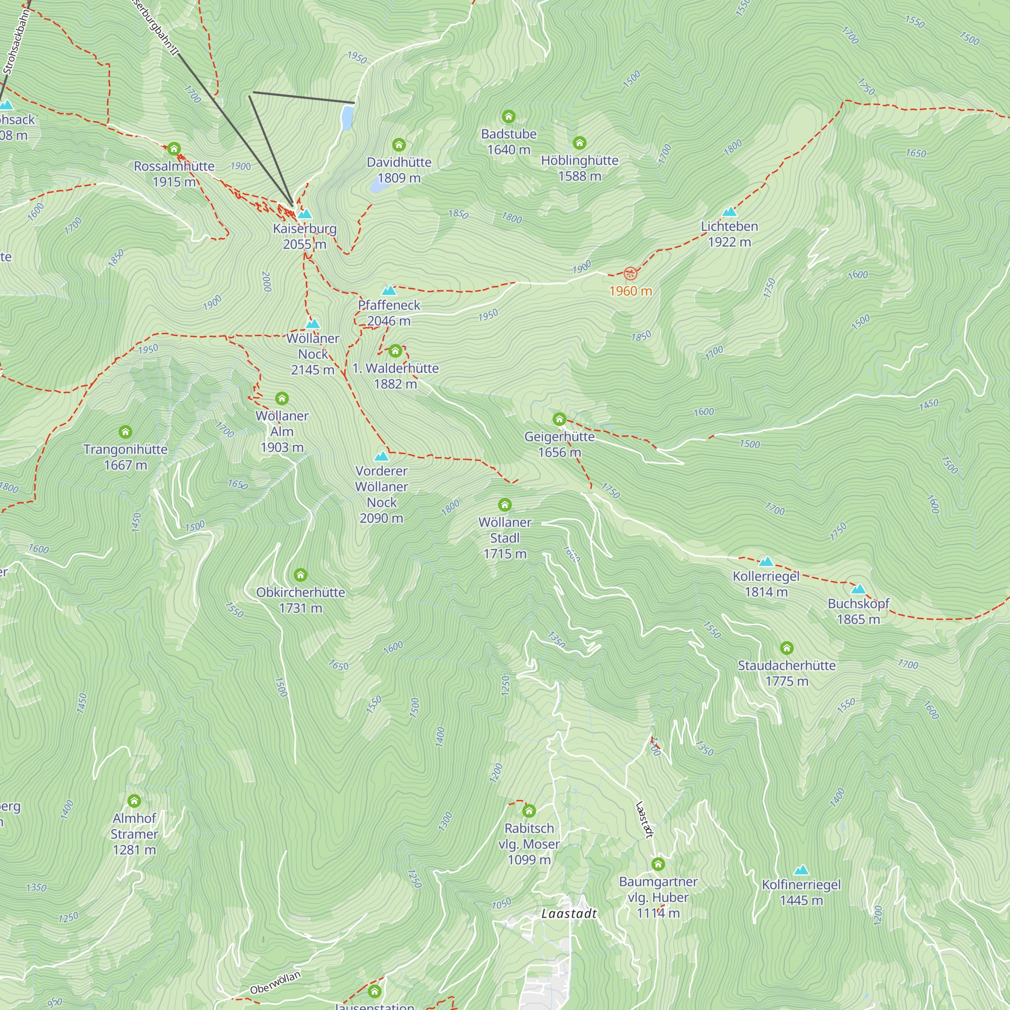 Wöllaner Stadl map