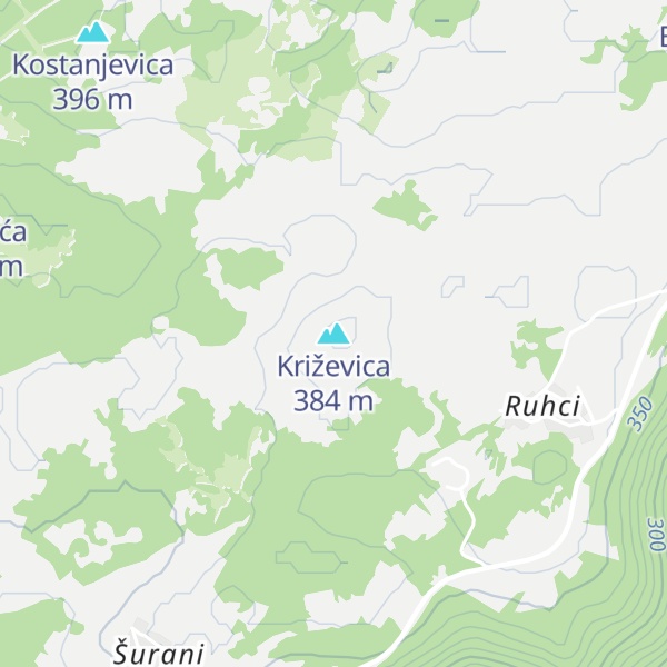 Map of Križevica