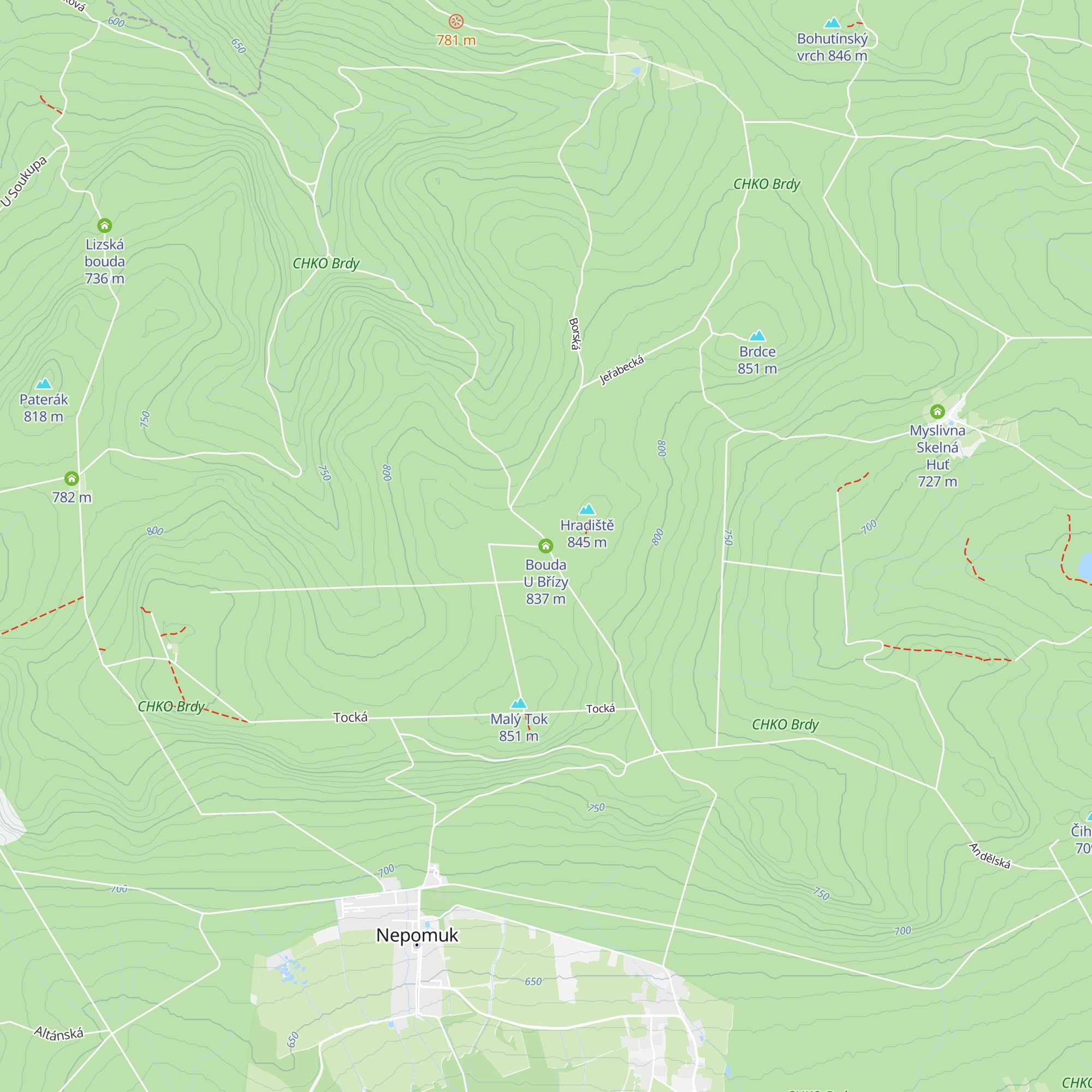 Bouda U Břízy map