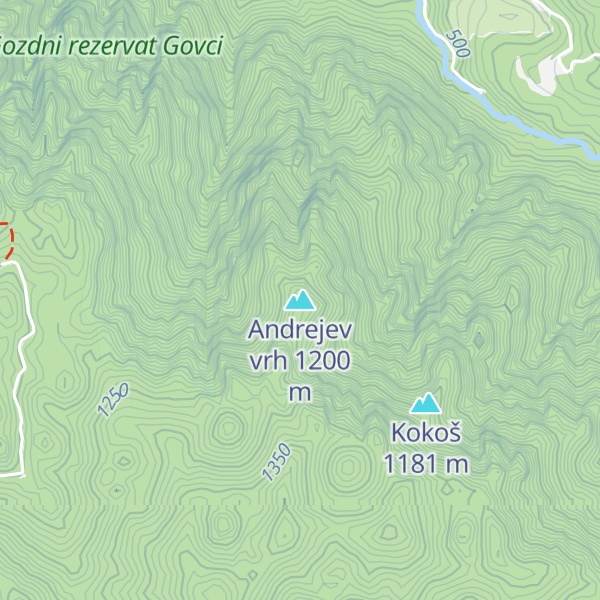 Map of Andrejev vrh