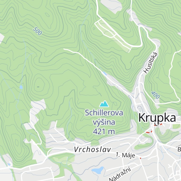 Map of Lázeňský vrch