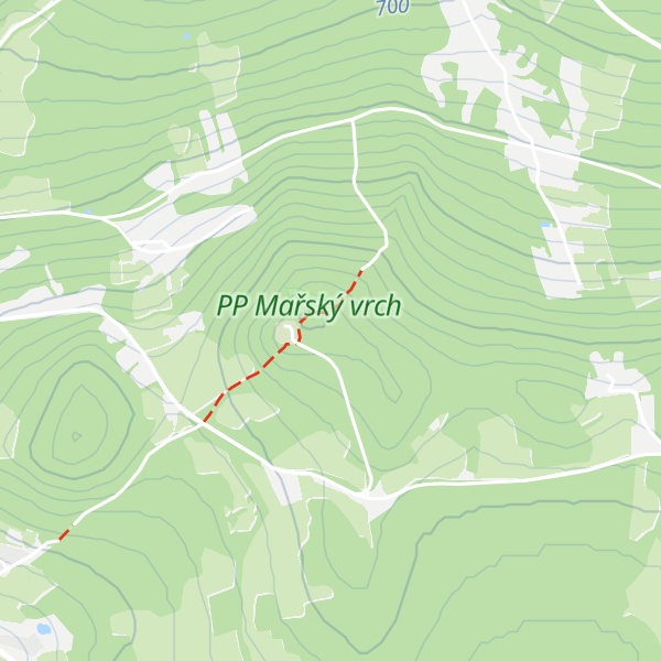 Map of Mařský vrch