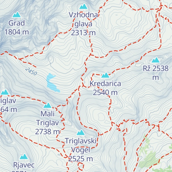 Map of Triglavski dom na Kredarici