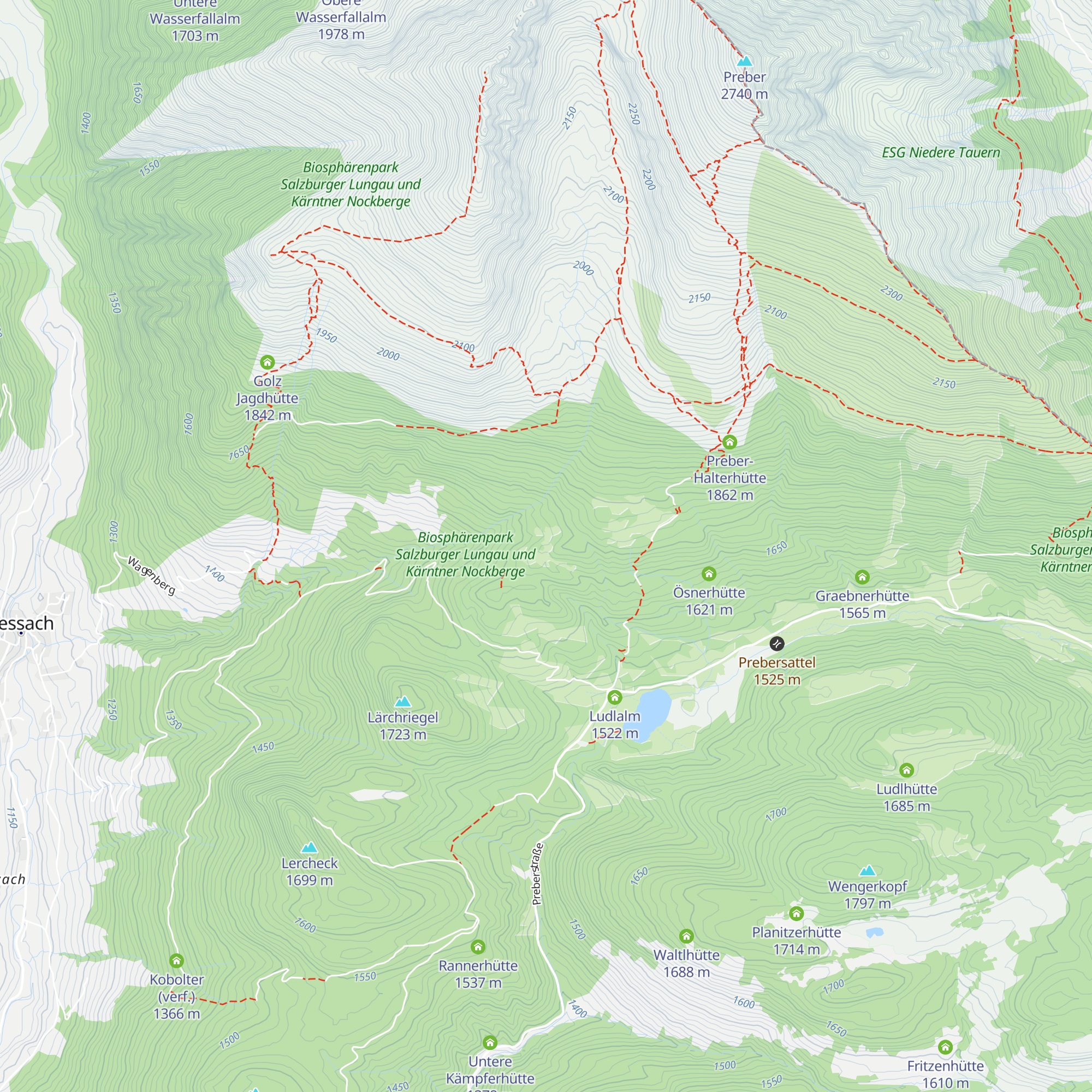 Eberlhütte map