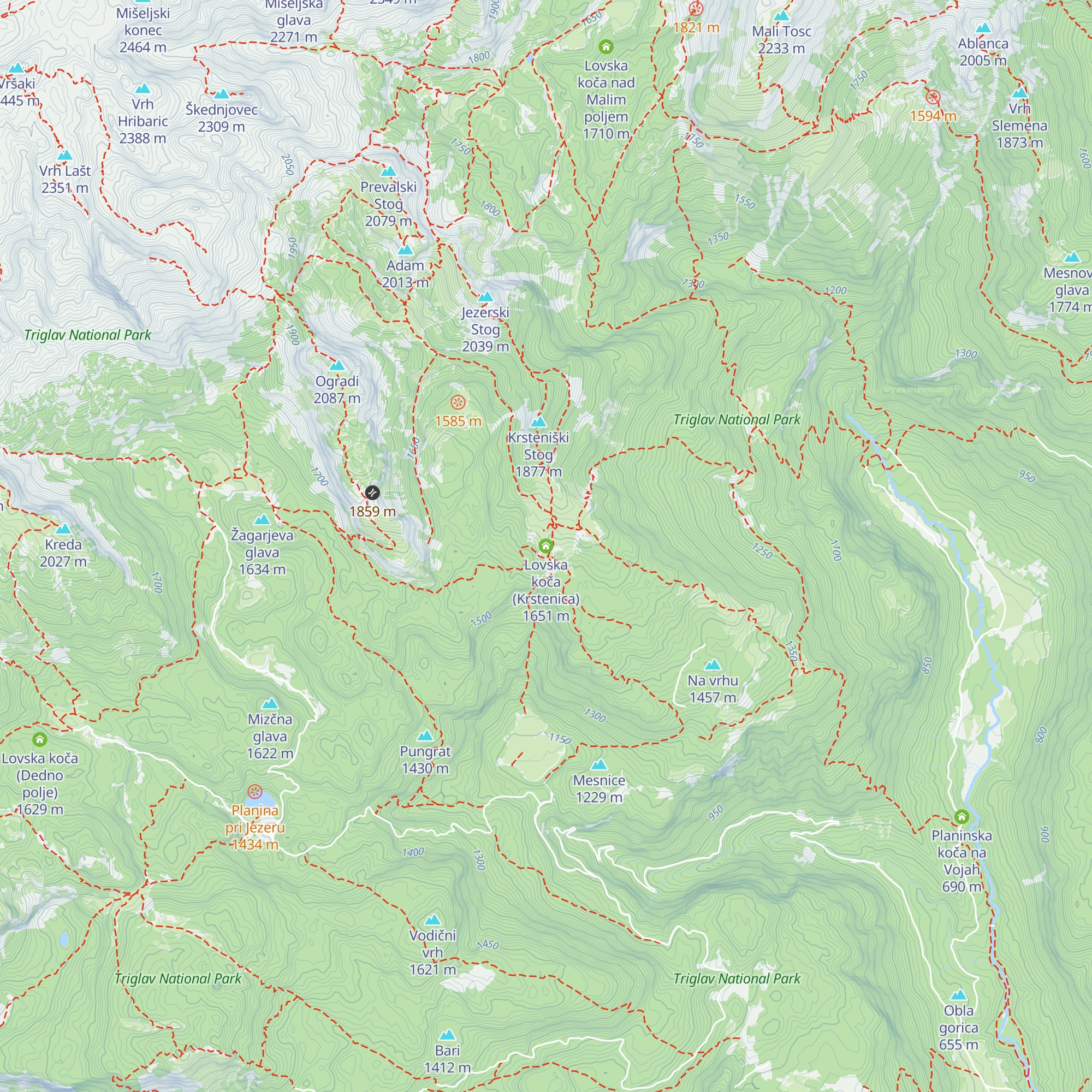Lovska koča (Krstenica) map