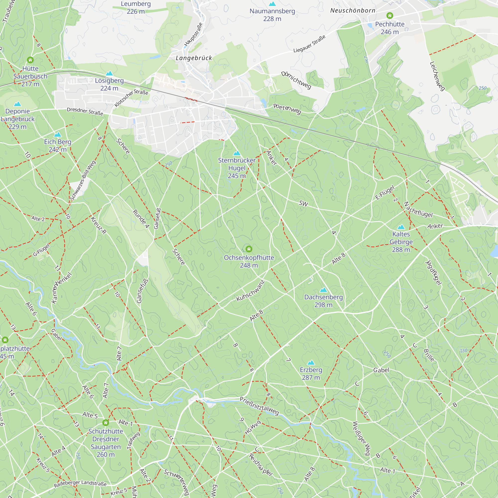 Ochsenkopfhütte map