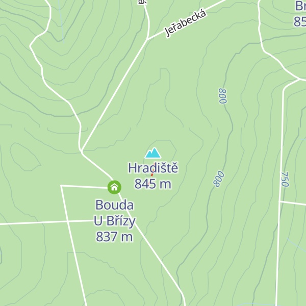 Map of Hradiště