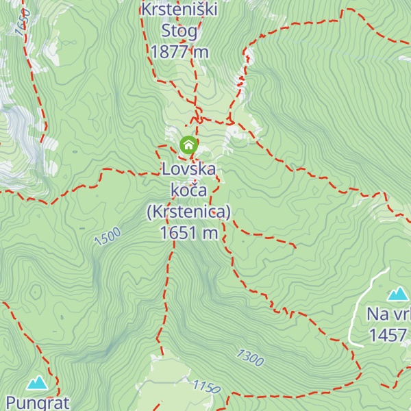 Map of Lovska koča