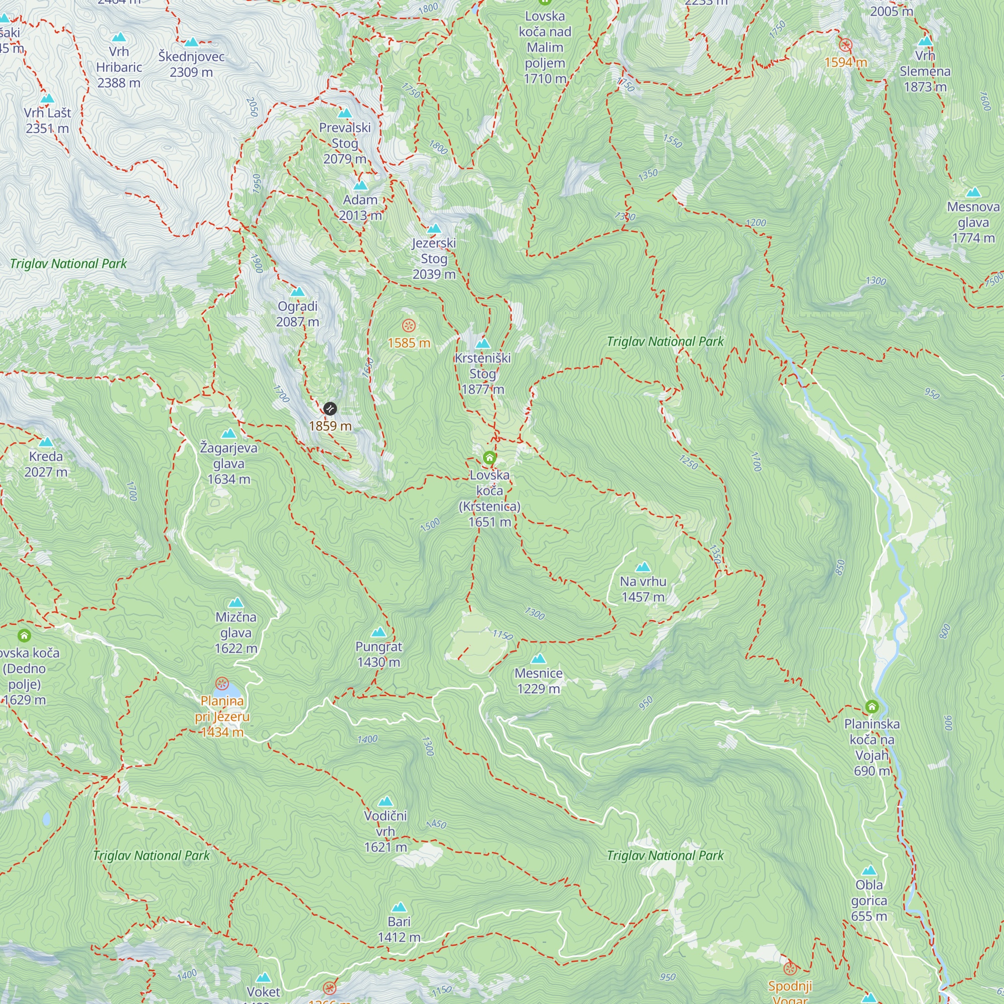 Lovska koča map