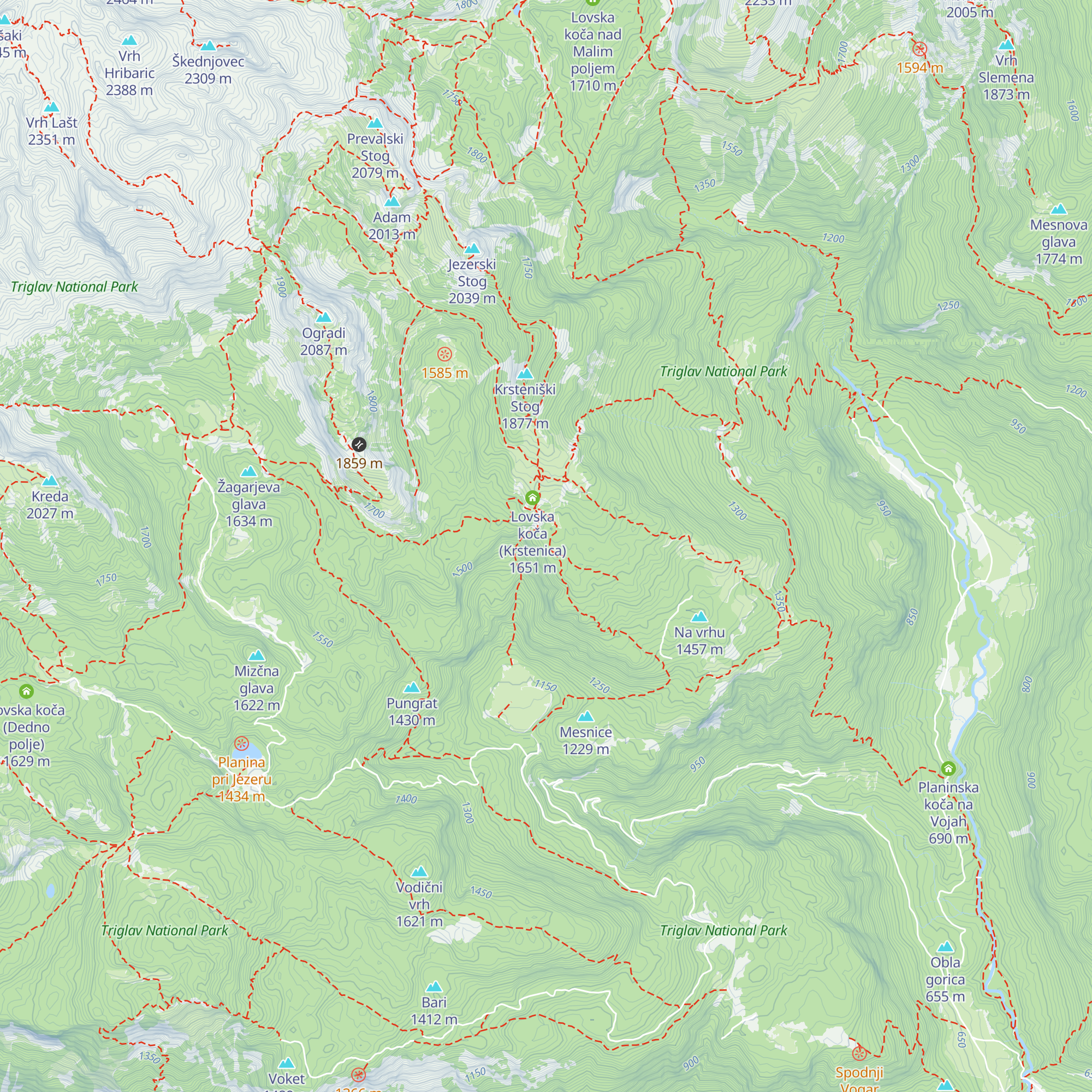 Lovska koča map