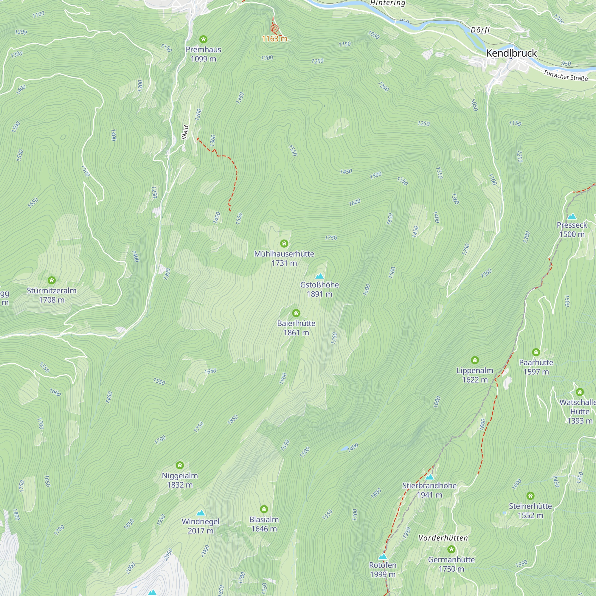 Heinererhütte map
