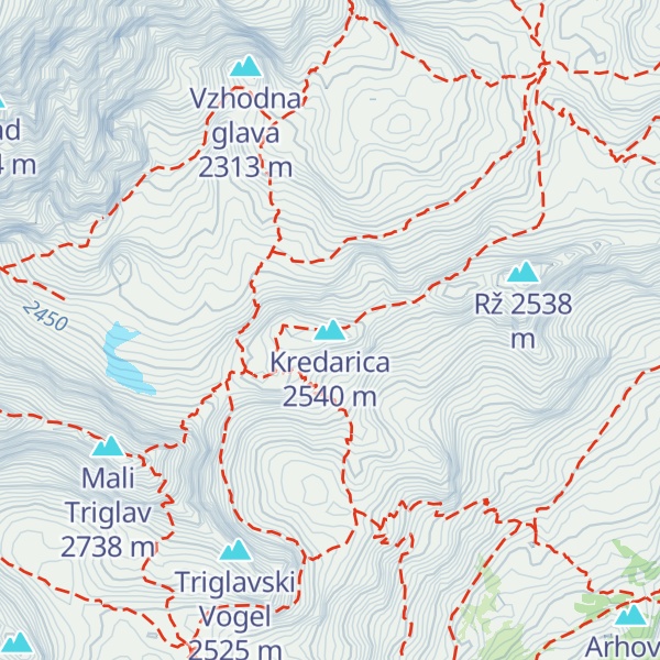 Map of Kredarica
