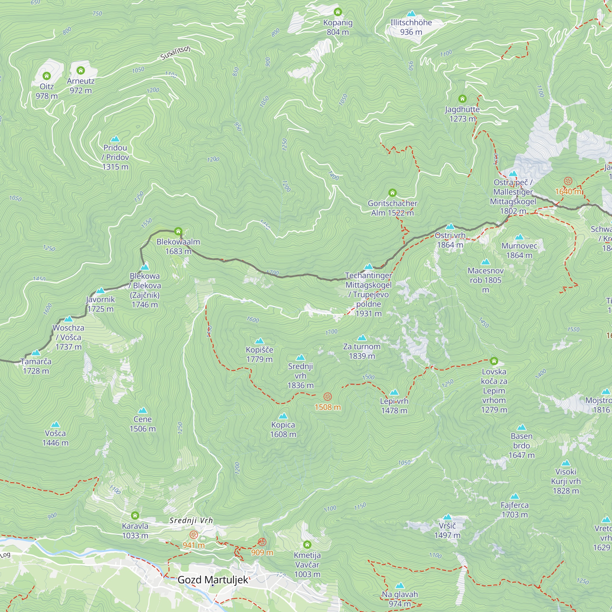 Lovska koča Železnica map