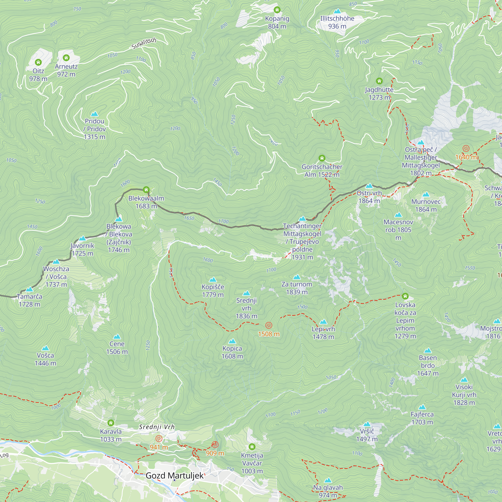 Lovska koča Železnica map