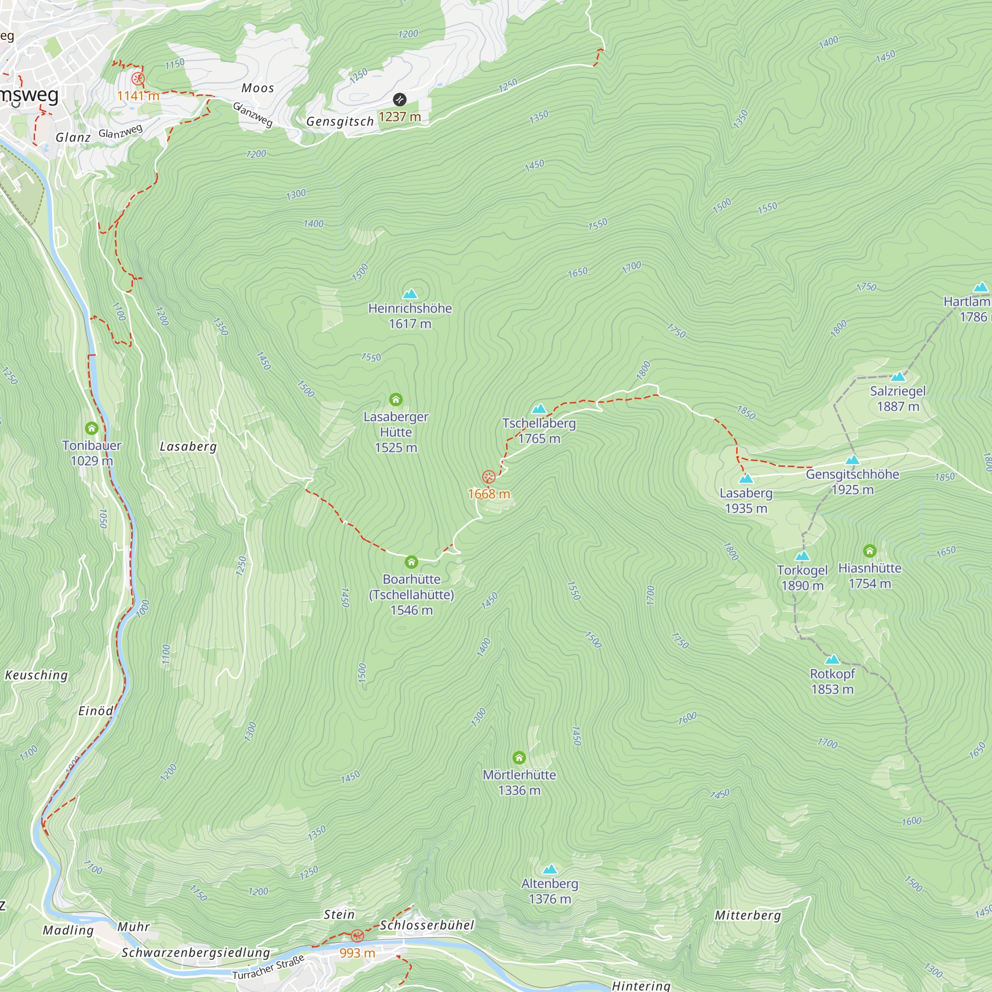 Franzenbauerhütte map
