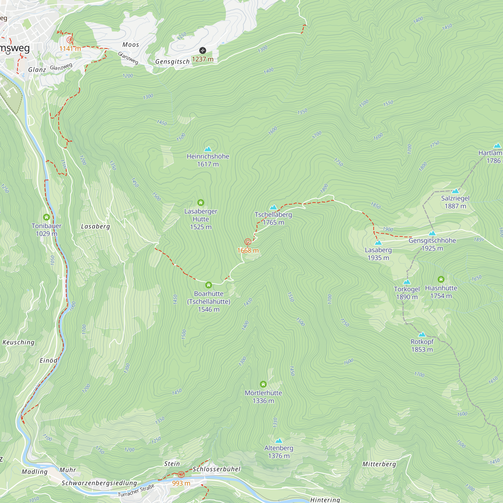 Franzenbauerhütte map