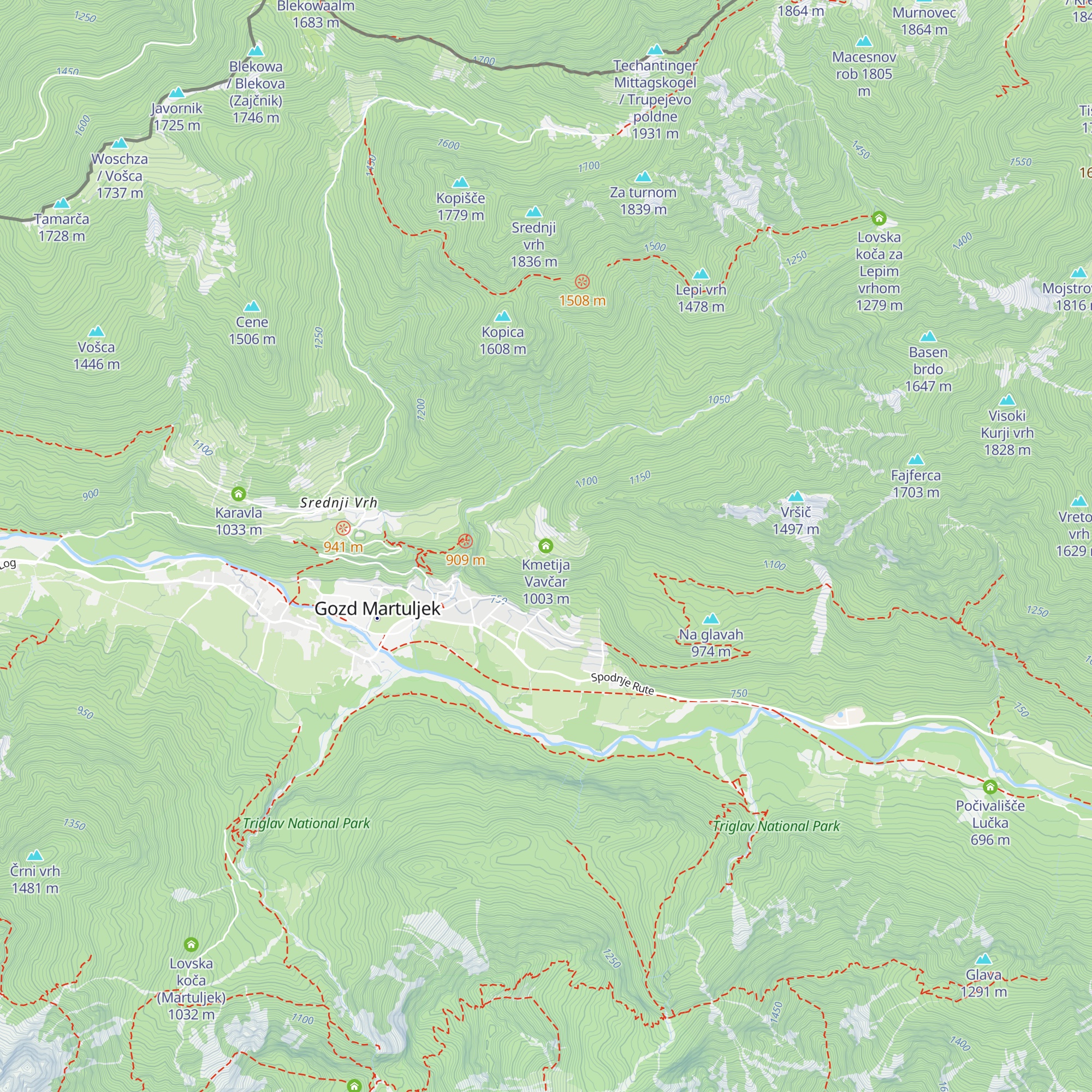 Kmetija Vavčar map