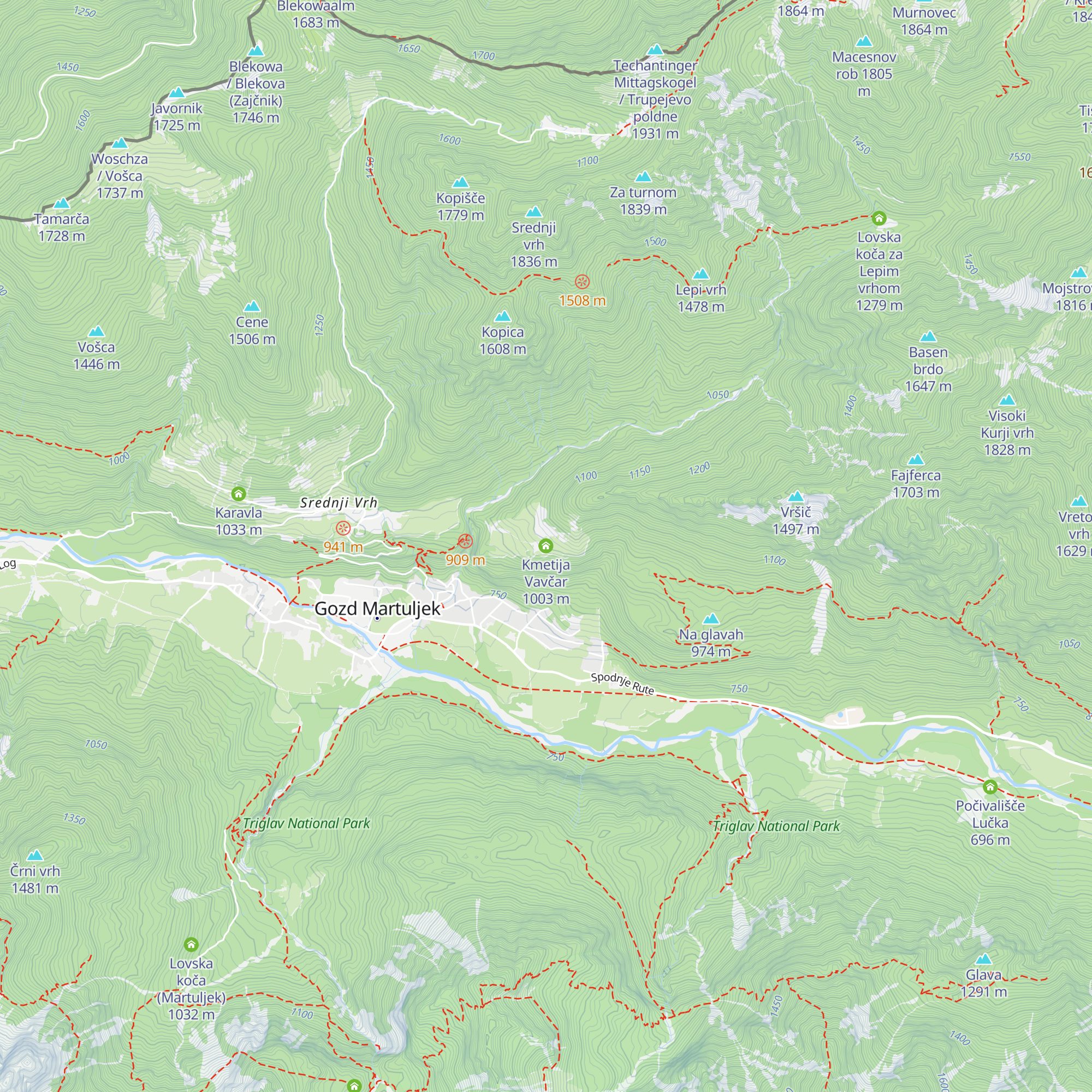 Kmetija Vavčar map