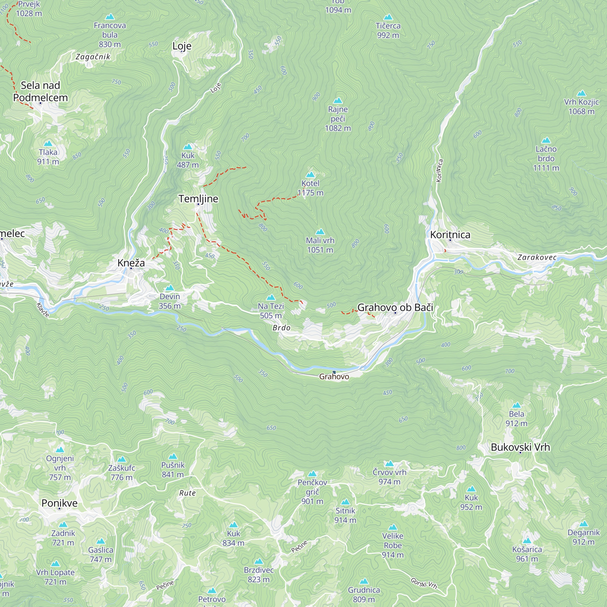 Kmetija Ravence map