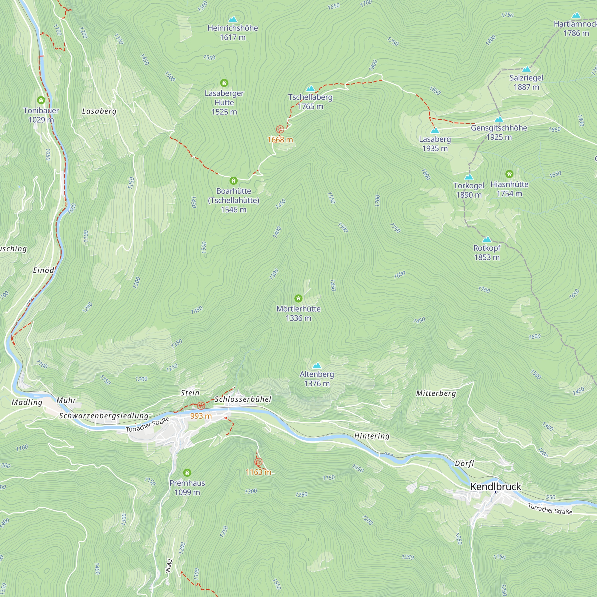 Mörtlerhütte map