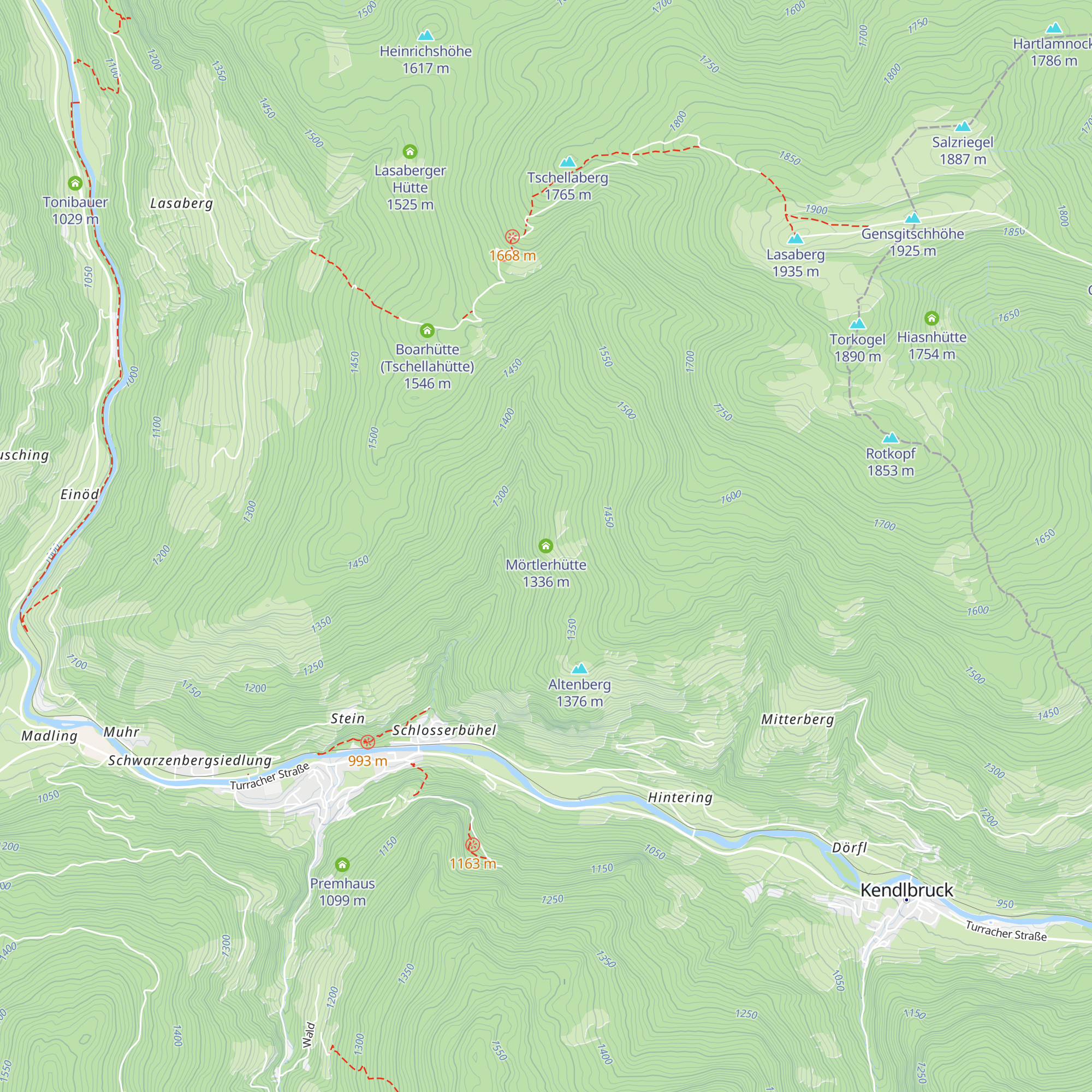 Mörtlerhütte map