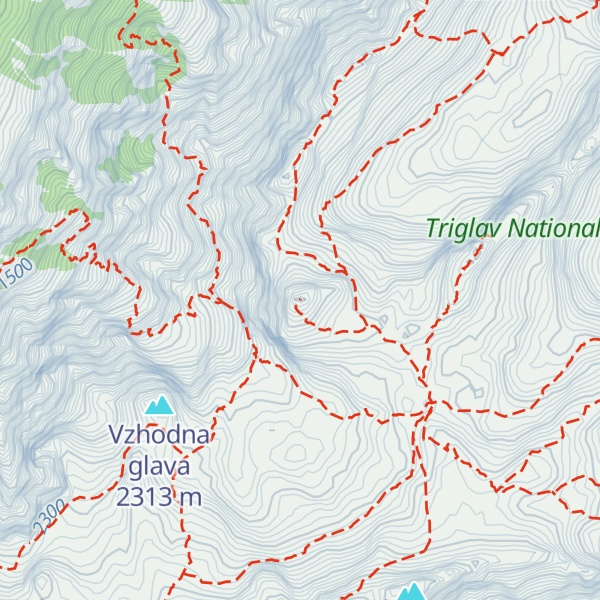 Map of Begunjski vrh