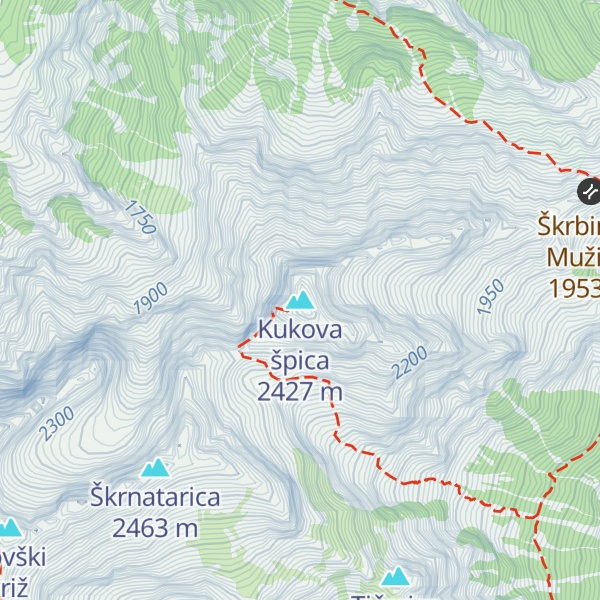 Map of Kukova špica