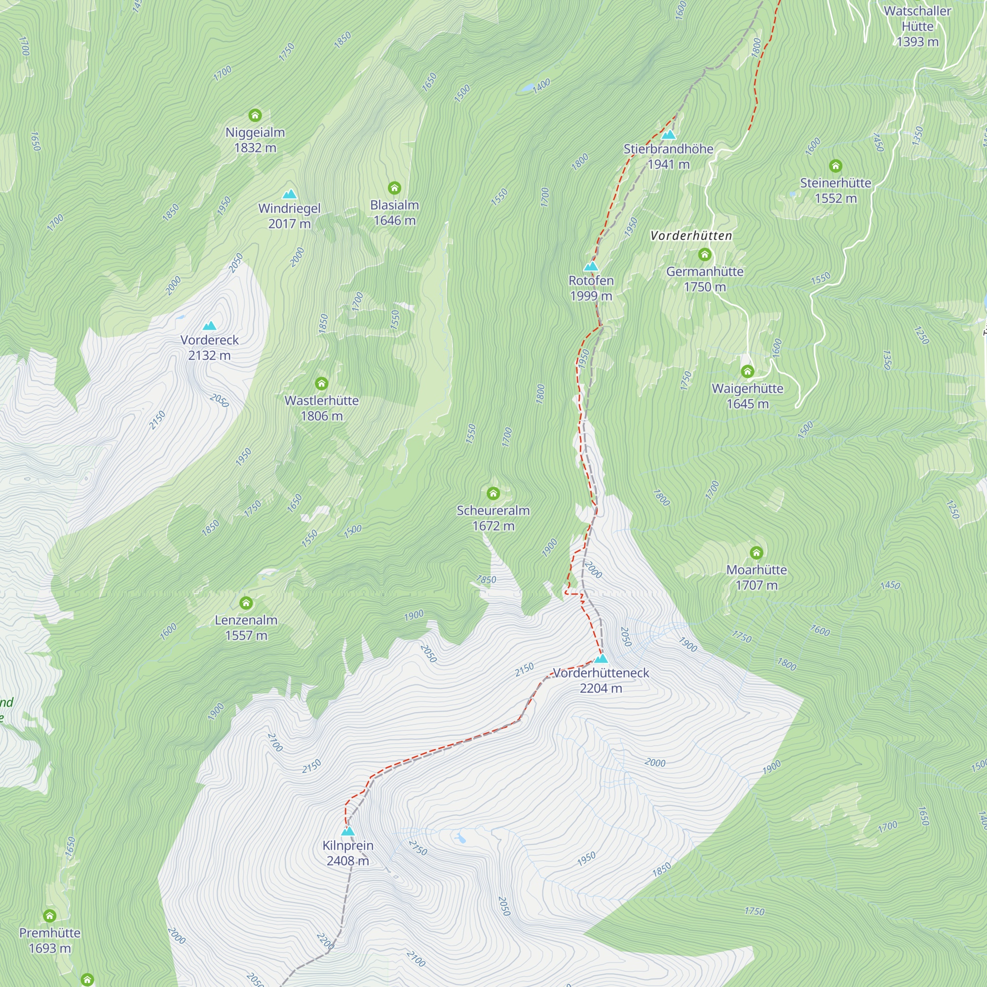 Scheureralm map