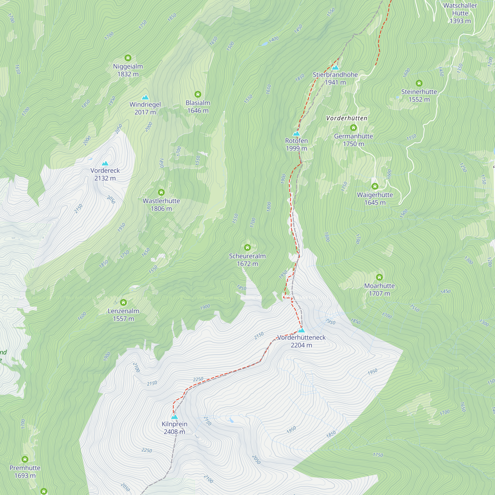Scheureralm map