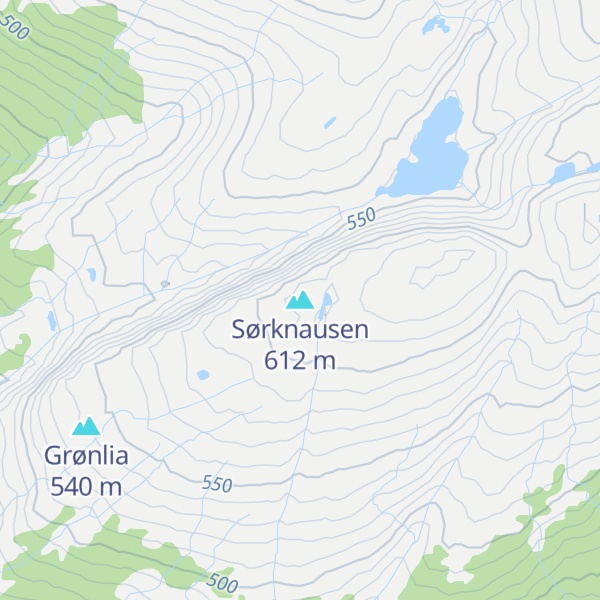 Map of Sørknausen