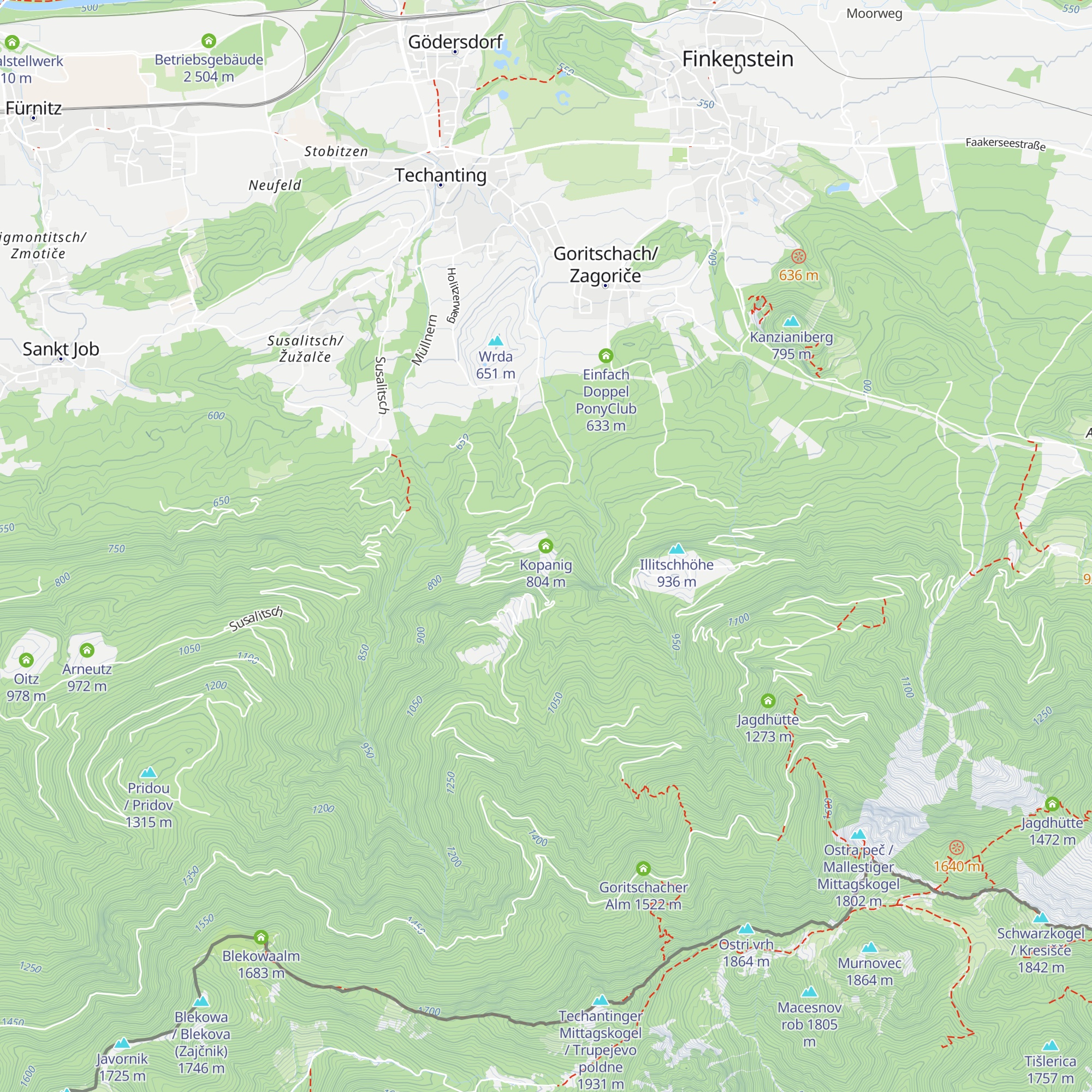 Kopanig map