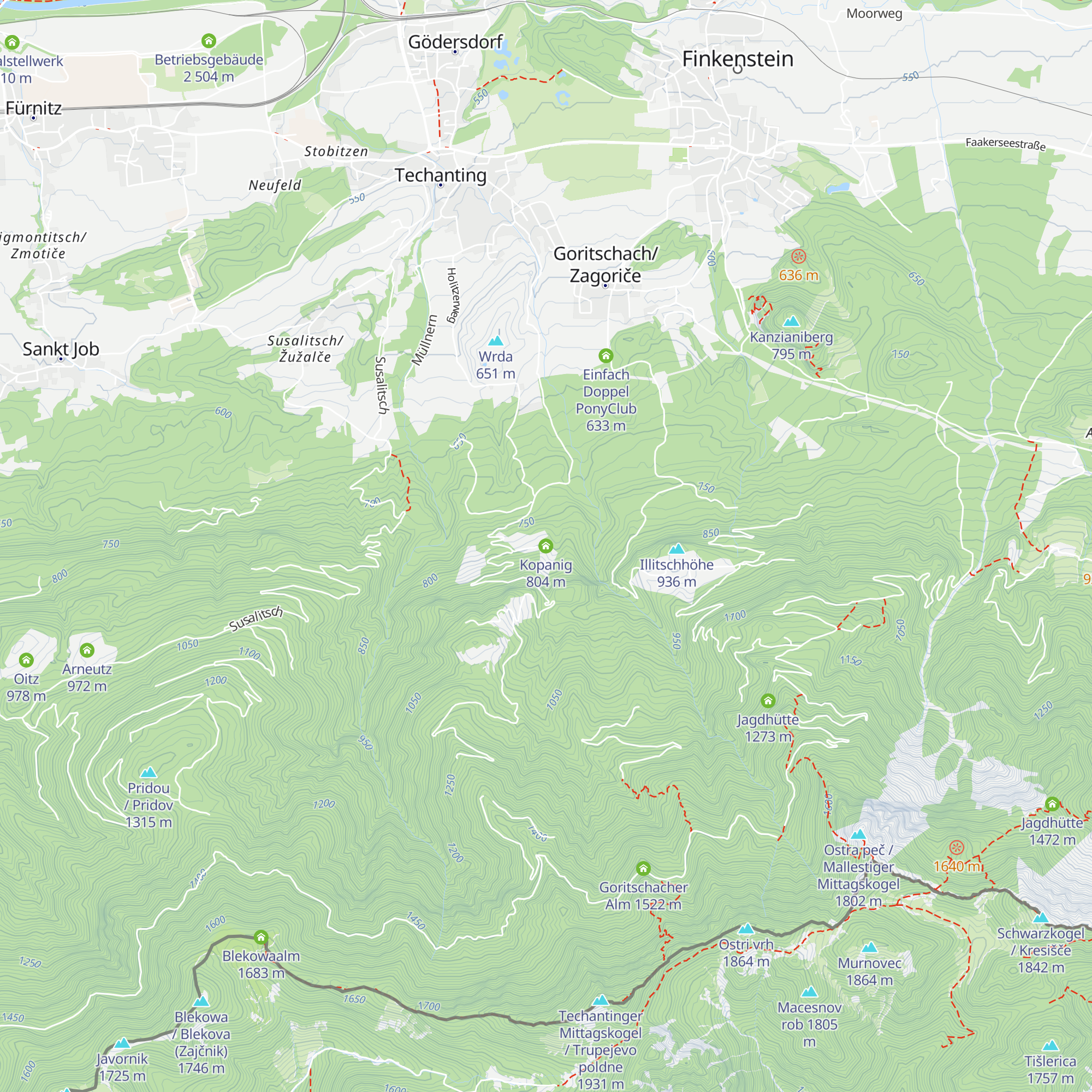 Kopanig map
