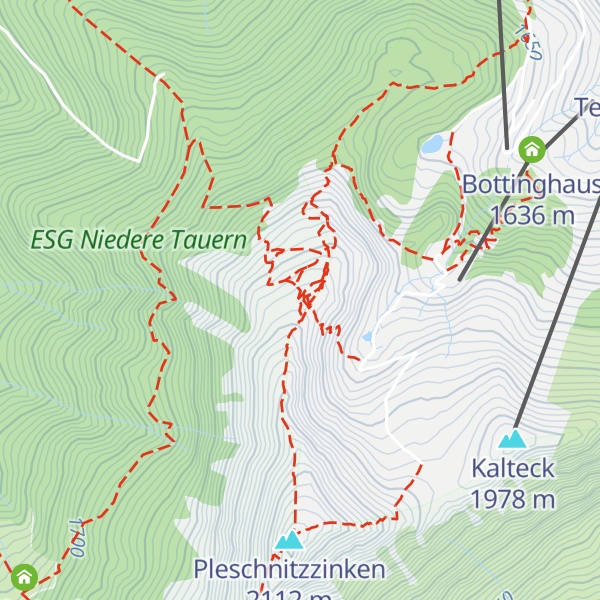 Map of Pleschnitzzinkenhütte