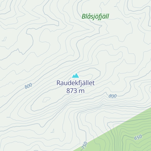 Map of Raudekfjället