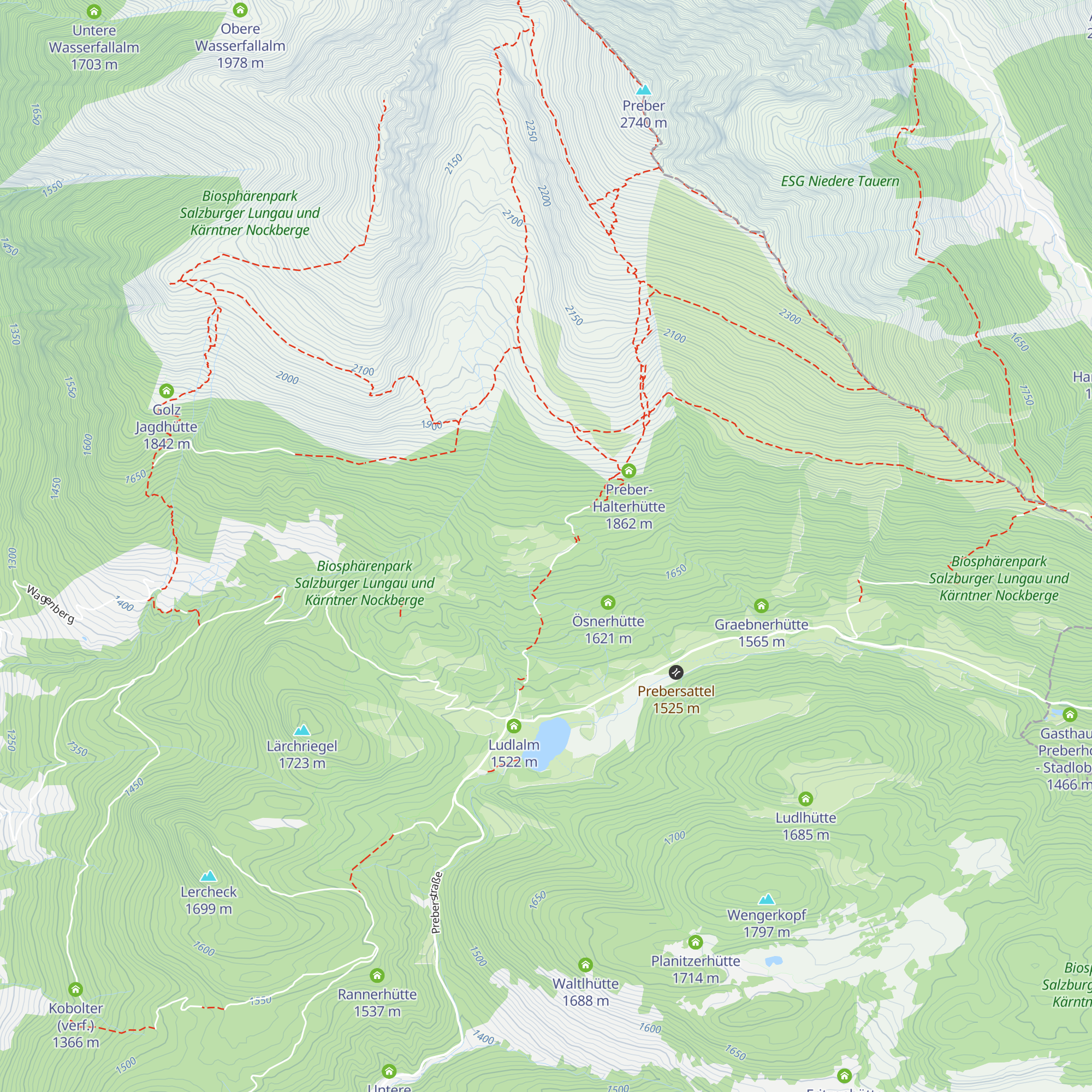 Prodingerhütte map