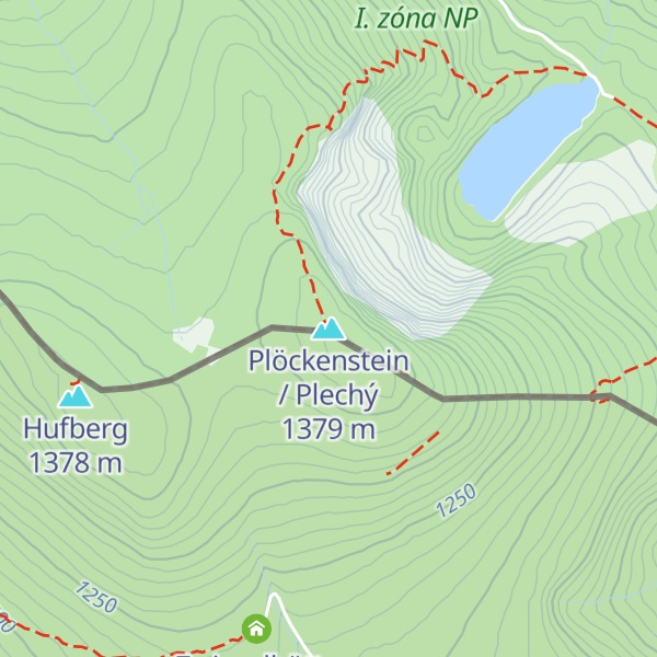 Map of Plöckenstein / Plechý
