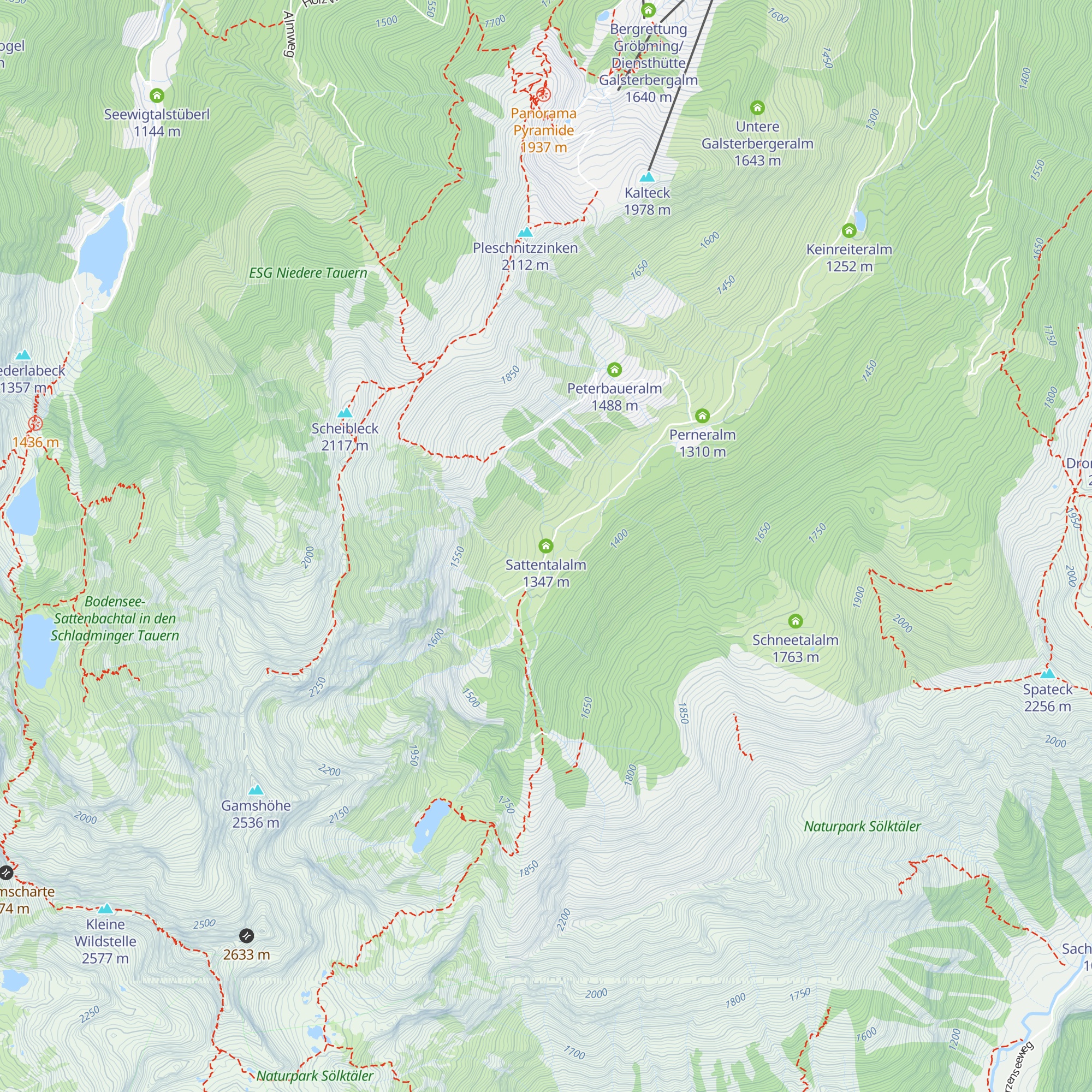 Sattentalalm map