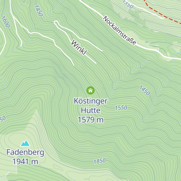 Map of Köstinger Hütte