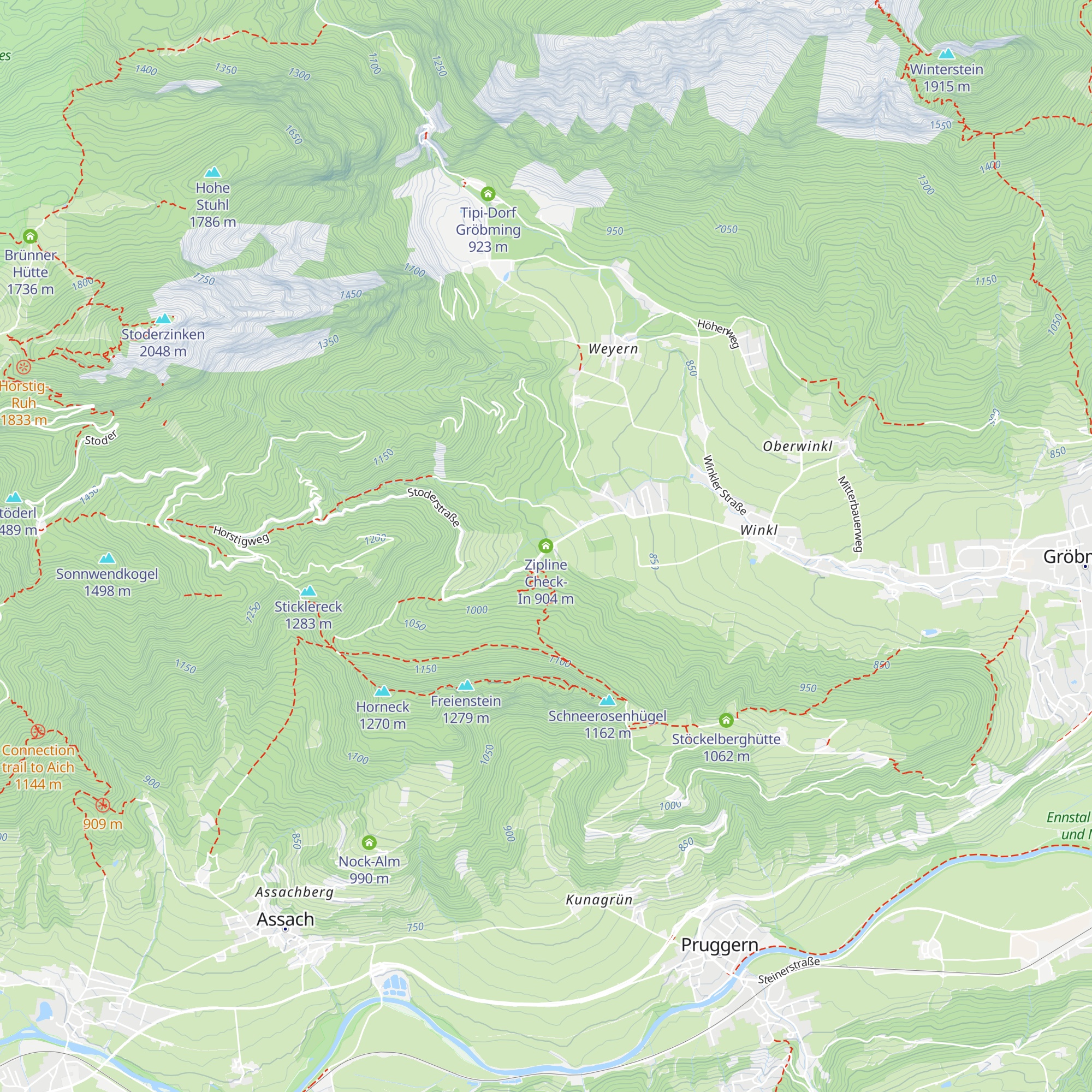 Zipline Check-In map