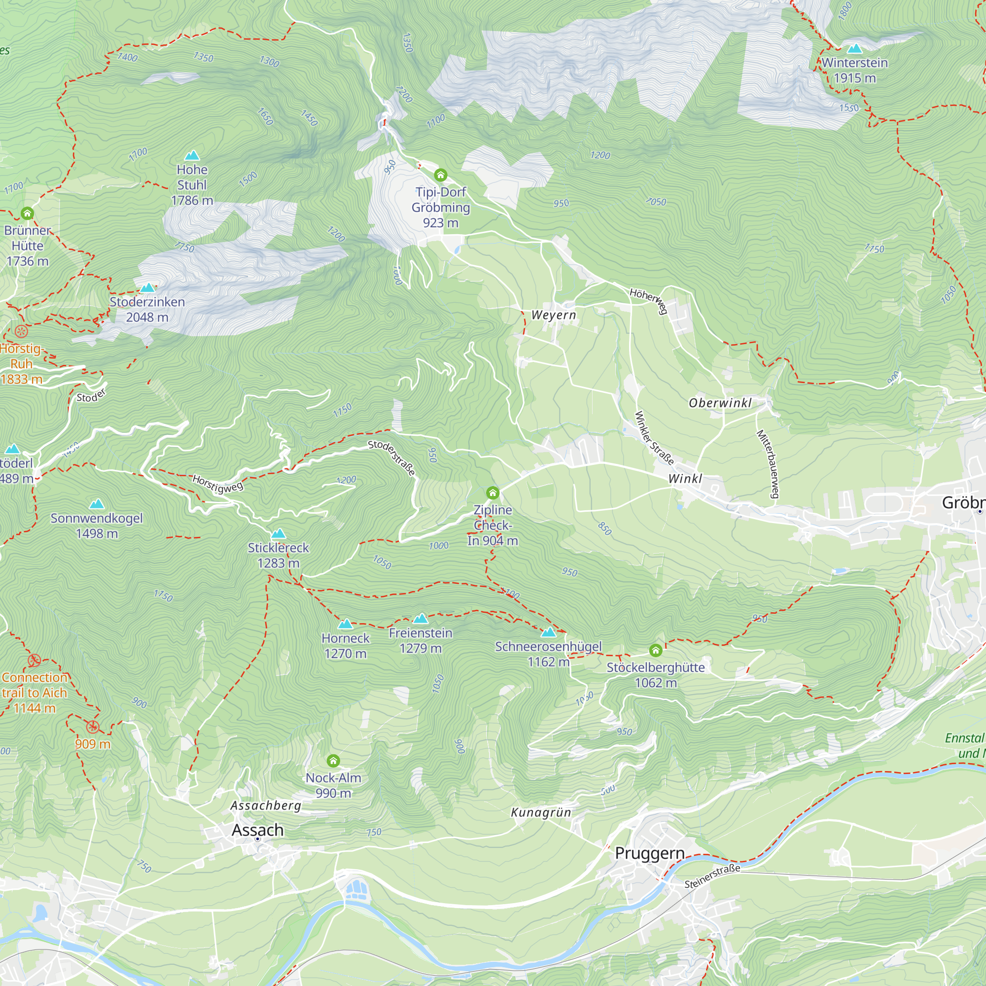 Zipline Check-In map