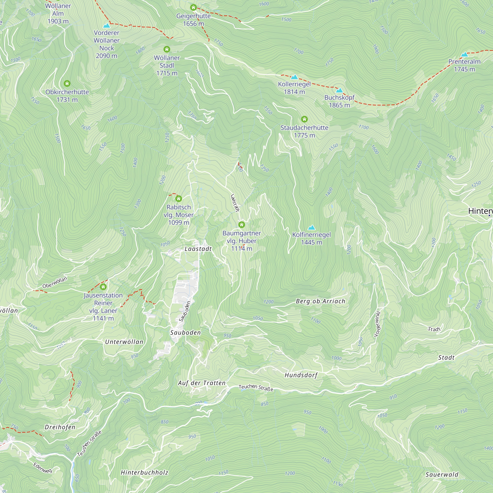 Huber vlg. Orter map