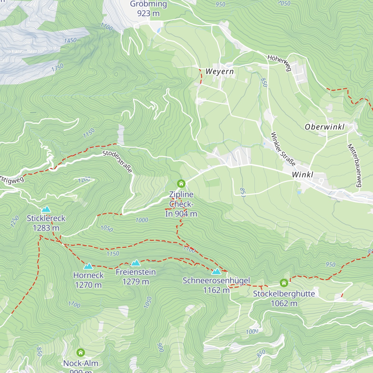 Gröbmingeralm map