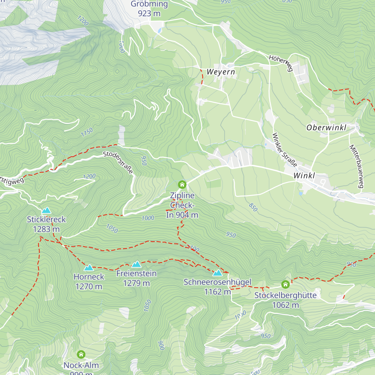 Gröbmingeralm map