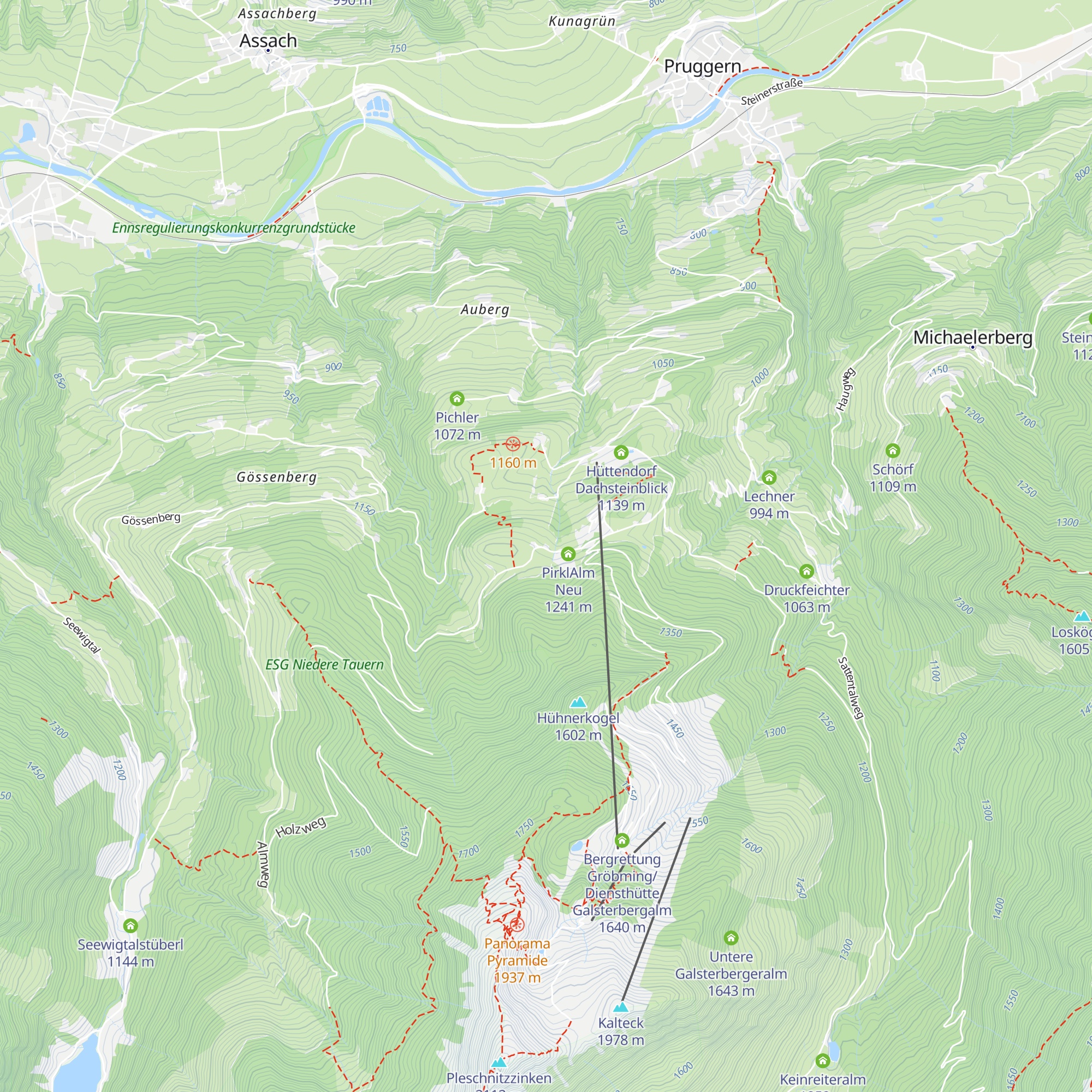 Pirklalm map