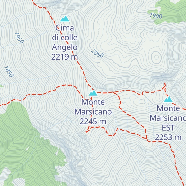 Map of Monte Marsicano